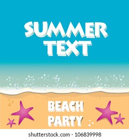 summer holiday web and print template - tropical beach. Summer Beach Party Flyer - Vector Design.