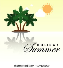 summer holiday web and print template - tropical island