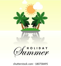 summer holiday web and print template - tropical island