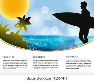 summer holiday web and print template