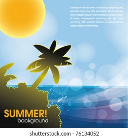 summer holiday web and print template - tropical island