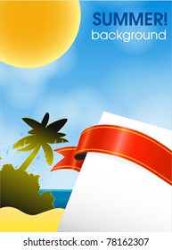 summer holiday web and print template - tropical island