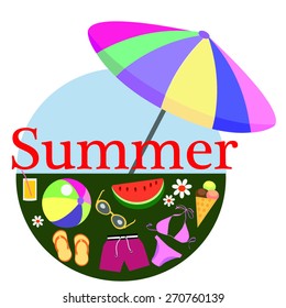 summer holiday,decorative background.