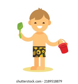Summer holiday,Little kids playing on the beach,Holiday in a beach