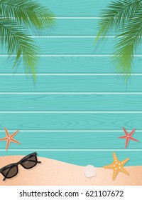 Summer holidays background illustration with copy space for invitation card, greeting card, poster, postcard , banner, leaflet