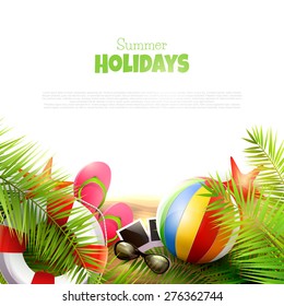 Summer holidays background with place for your text