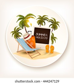 Summer holidays background. Vacation memories. Vector.