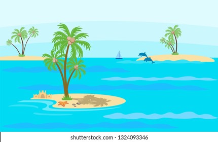 Summer holidays background. Vector illustration.