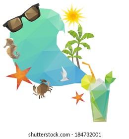 Summer holidays background, vector illustration