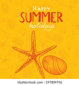 Summer Holidays Background. Vector Illustration. Eps 10