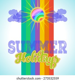 Summer Holidays Background Vector Illustration for Your Design.