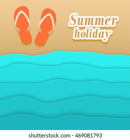 Summer holidays background. Vector illustration.
