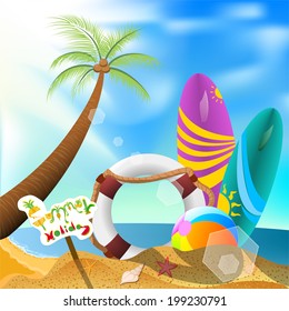 Summer holidays and beach