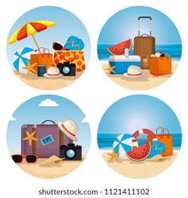 summer holidays beach scene