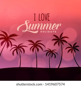 summer holidays beach scene background