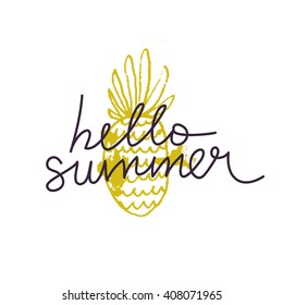 Summer holidays card.