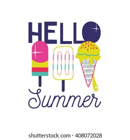 Summer holidays card.