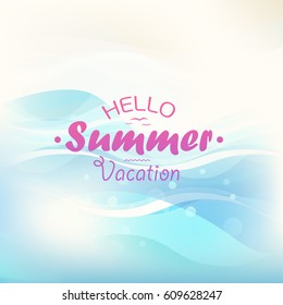 Conceito de feriados de verão. Ilustração vetorial com logotipo