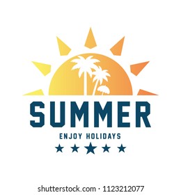 Summer Holidays Design Elements. Beach Party Badges and Labels