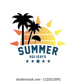 Summer Holidays Design Elements. Beach Party Badges and Labels