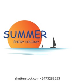 Summer holidays design elements. Retro and vintage templates. Labels, Badges,emblem,vector illustration