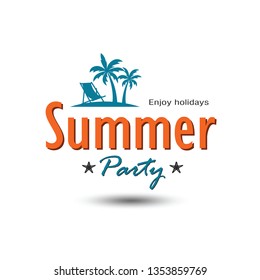 Summer holidays design elements set. Retro and vintage templates. Labels, Badges,emblem,vector illustration