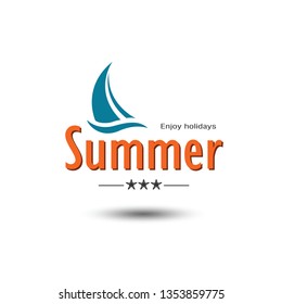 Summer holidays design elements set. Retro and vintage templates. Labels, Badges,emblem,vector illustration