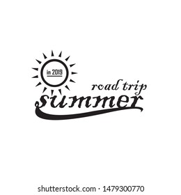 Summer holidays design elements set. Retro and vintage templates. Labels, Badges,emblem,vector illustration
