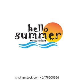 Summer holidays design elements set. Retro and vintage templates. Labels, Badges,emblem,vector illustration
