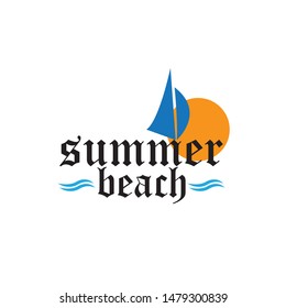 Summer holidays design elements set. Retro and vintage templates. Labels, Badges,emblem,vector illustration
