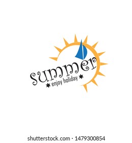 Summer holidays design elements set. Retro and vintage templates. Labels, Badges,emblem,vector illustration
