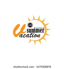 Summer holidays design elements set. Retro and vintage templates. Labels, Badges,emblem,vector illustration
