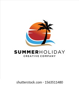 Summer holidays design Labels, Badges,emblem,vector illustration,  logo design inspiration