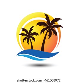 Summer holidays design Labels, Badges,emblem,vector illustration