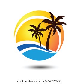 Summer holidays design Labels, Badges,emblem,vector illustration
