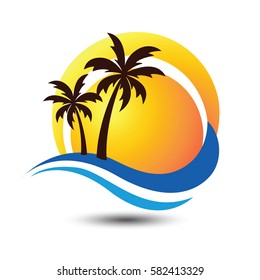 Summer holidays design Labels, Badges,emblem,vector illustration