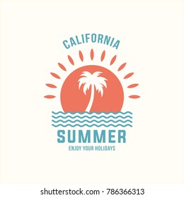 Summer holidays design Labels, Badges,emblem,vector illustration