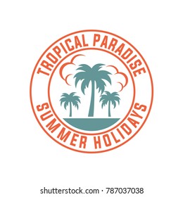 Summer holidays design Labels, Badges,emblem,vector illustration