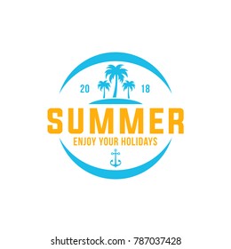 Summer holidays design Labels, Badges,emblem,vector illustration