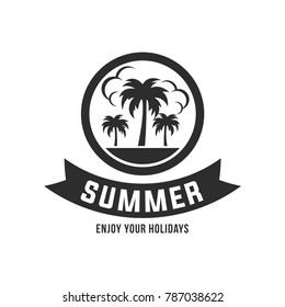 Summer holidays design Labels, Badges,emblem,vector illustration