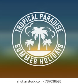 Summer holidays design Labels, Badges,emblem,vector illustration