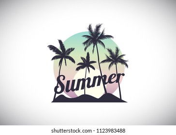 Summer holidays design Labels, Beach logo,  Badges, vector illustration