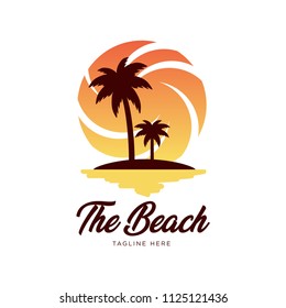 Summer holidays design Labels, summer beach symbol, Badges,emblem,vector illustration