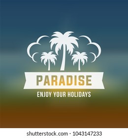 Summer holidays design logo template. Labels, Badges,emblem,vector illustration