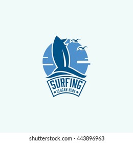 Summer holidays design logo template. Labels, Badges,emblem,vector illustration
