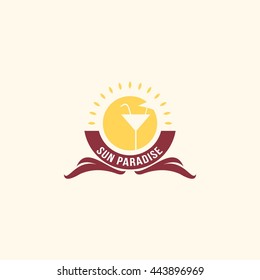 Summer holidays design logo template. Labels, Badges,emblem,vector illustration