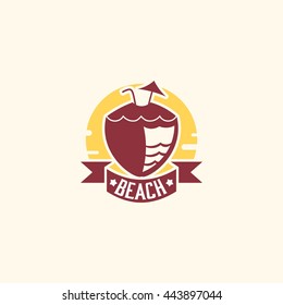 Summer holidays design logo template. Labels, Badges,emblem,vector illustration