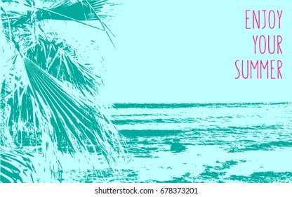 Summer. Summer holidays design. Tropical vector illustration.