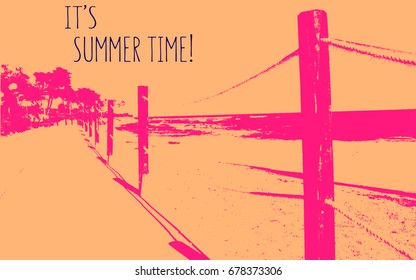 Summer. Summer holidays design. Tropical vector illustration.