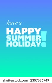 Summer Holidays greeting card layout  colors